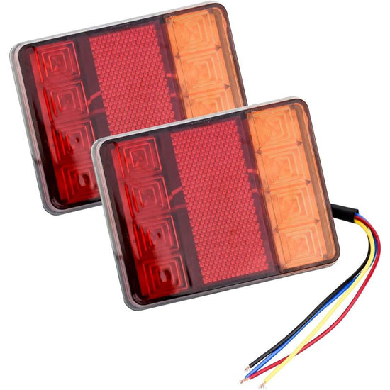 2 pcs 12V LED Tail Lights, Multifunctional Rear Lights For Tractor Truck Trailer