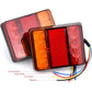 2 pcs 12V LED Tail Lights, Multifunctional Rear Lights For Tractor Truck Trailer