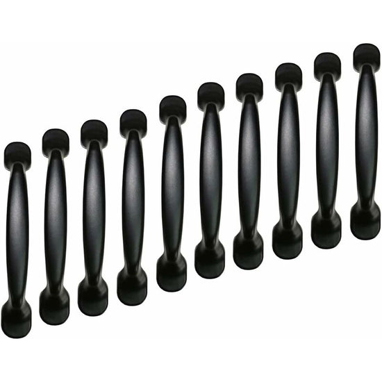 10X 96Mm Black Kitchen Cabinet Door Pulls Cupboard Drawer Bedroom Furniture Pull Handle