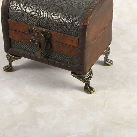 4 pcs Antique Brass Jewelry Box Wooden Case Decorative Feet Legs Chest Corner Protector