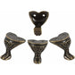 4 pcs Antique Brass Jewelry Box Wooden Case Decorative Feet Legs Chest Corner Protector