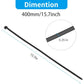 100 Pieces White Large Cable Ties, Extra Long 400Mm X 9Mm Cable Tie Nylon Uv Resistant, 80 Kgs Heavy Duty Cable Ties