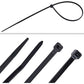700 Piece Black Nylon Cable Ties, Lengths 4"/ 6"/ 8"/ 10"/ 12"