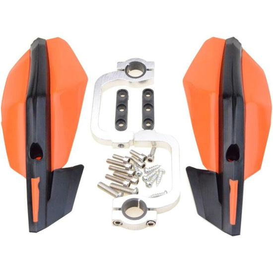 7/8" 22Mm Handguards Motocross Handlebar Hand Brush Guard Replacement For Motocross Dirt Bike Atv Off ROad Orange