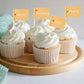 100 pcs Kraft Toothpick Flags, Brown Mini Food Labels Flags For Party Cupcake Decoration Fruit Salad Cheese Label