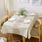 Rectangular Waterproof Pvc Tablecloth, 140 X 220Cm Plastic Table Cloth Stain And Oil Resistant, Beige Tablecloth For