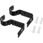 Adjustable Curtain ROd Wall Bracket, 2 Pack, Black