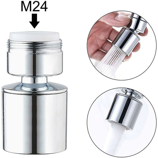 24Mm Dual Function Kitchen Faucet Aerator, Acs Certification, Chrome Male Thread (M24)