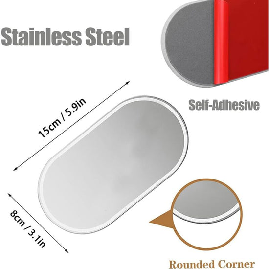 Car Sun Visor Mirror, Vehicle Makeup Mirror, Self-Adhesive Vanity Mirror For Truck, Suv (Oval)