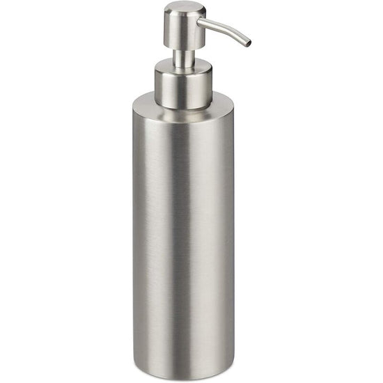 Brushed Stainless Steel Refillable Soap Dispenser 350Ml Silver