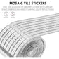 ROll Self Adhesive Glass Mini Square Silver Mirror Mosaic Tiles Sticker Mosaic Tiles Mirror Wall Sticker For Diy Crafts