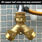 2-Way Y-Distributor With 3/4" Brass Quick Connect For Irrigation Tool Connection