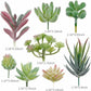 18 pcs Artificial Succulent Plants Flocking Potless Mini Fake Succulent Plants For Lotus Landscape Decorative Garden