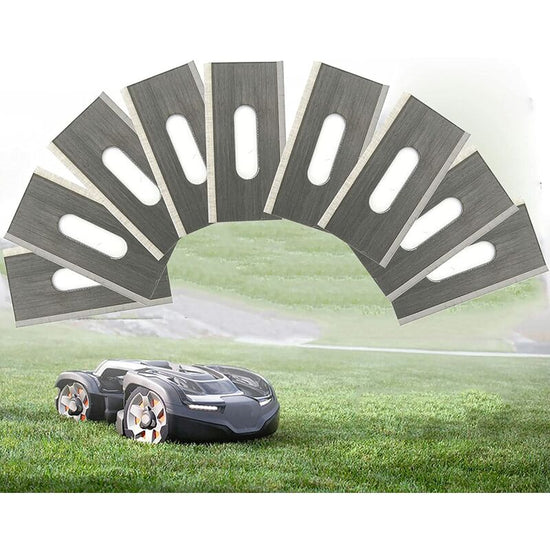 30 pcs Stainless Steel Lawn Mower Blades For Husavarna 35.8 X 18.5 X 0.65Mm (Silver)
