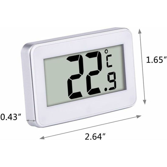 Refrigerator Digital Thermometer Freezer Digital Thermometer And Indoor Temperature Monitor, White