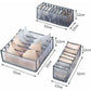 6 pcs Underwear Drawer Organizer Foldable Storage Box Large Capacity Drawer Storage Box For Storing Underwear, Socks,