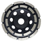 Diamond Grinding And Sanding Disc, 125Mm X 22.23Mm Double ROw Diamond Abrasive Wheel, For Grinding Screed, Concrete