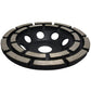 Diamond Grinding And Sanding Disc, 125Mm X 22.23Mm Double ROw Diamond Abrasive Wheel, For Grinding Screed, Concrete
