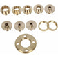 ROuter Guide Kit, 11 Pieces Imperial Size Brass ROuter Template Guide Kit, With Lock Nut Adapter With Case