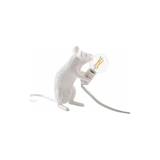 Table Lamp Mouse Shape Resin Desk Lamp Bedside Lamp Light Home Bedroom Decor E12 Base