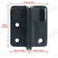 Sliding Door Lock Padlock Hasp Door Lock Latch Buckle Hook Anti-Theft, Stainless Steel Matte Black Finish, Ems3005-B
