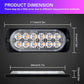 2 pcs 12 LED Amber Strobe Brake Light, 12V 24V LED Light Bar For Offroad Vehicle Car Van Boat Trailer Caravan, 3000K