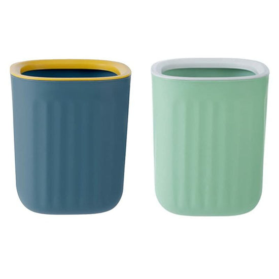 2 pcs 15X12.5Cm Small Desktop Trash Can Mini Trash Can Office Mini Trash Can Kitchen Small Trash Can For Home Living
