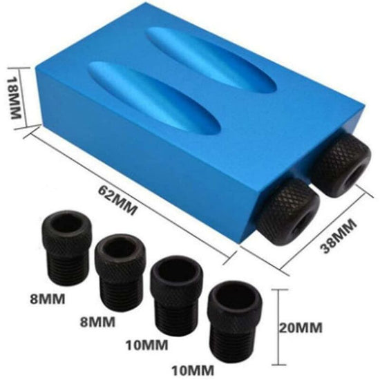 15 Degree Angle Drilling Kit For Wood With Guide Template Drill Bits And Holes 6/8/10Mm