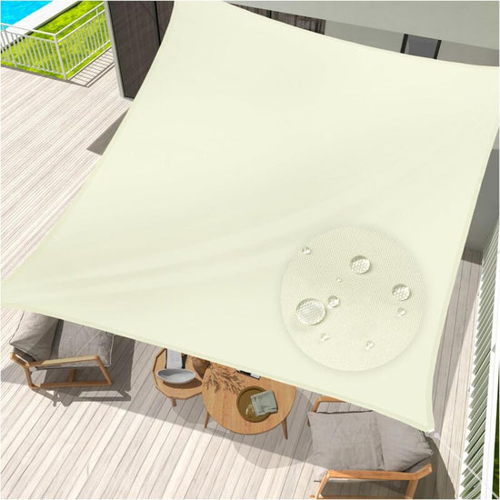 Sun Shade Sail Rectangular Sunshade, Water Repellent, Sunshade For Patio, Garden, Balcony, Polyester Fabric 300 X 400