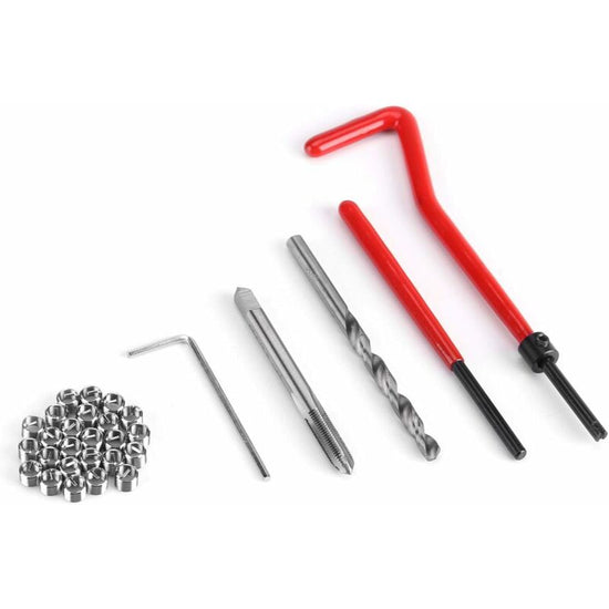 30 pcs M5/M6/M8 Thread Repair Insert Kit Hand Tool Set Compatible For Engine And Other Automotive Repair[M8]
