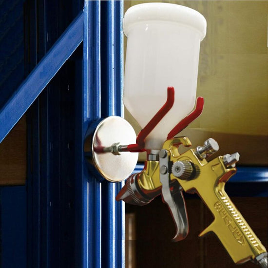 Paint Gun Holder With Magnetic Base, Paint Gun Accessories, Universal Holder On Shelves And Other Magnetic Surfaces,