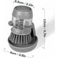 Soap Dispensing Dish Brush, Kitchen Hand Brush For Cleaning Dishes, Pots, Pans And Sinks -- Gray V014Dcbgre One Size