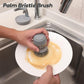 Soap Dispensing Dish Brush, Kitchen Hand Brush For Cleaning Dishes, Pots, Pans And Sinks -- Gray V014Dcbgre One Size