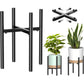 Plant Stand, Simple Style Metal Plant Shelf, Indoor And Outdoor Flower Pot Holder Adjustable Width For 20-30Cm Pots