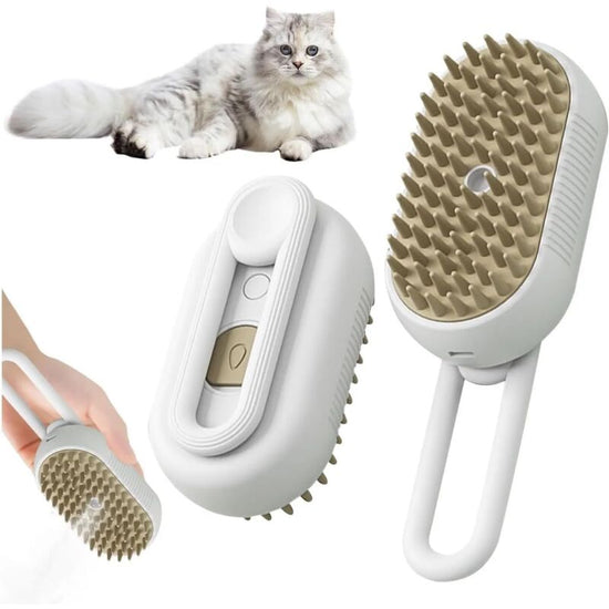 Electric Steam Brush For Dogs And Cats: Coat Care, Detangling, Relaxing Massage, Home Hygiene, Tangle Removal, Home