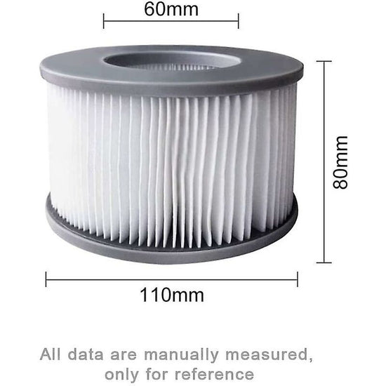 2 Pack Replacement Filters For Mspa - Cartridge Pump For Swimming Pools, Hot Tubs And Spas