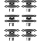 6 pcs Antique Metal Hinges For Cabinets, Cupboard Doors, Chests, Crates Retro Country House Style 65 X 34Mm
