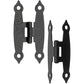 6 pcs Antique Metal Hinges For Cabinets, Cupboard Doors, Chests, Crates Retro Country House Style 65 X 34Mm