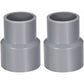 0Mm X 32Mm Pvc Pipe Coupling Hub Reducer Dwv Grey 2 pcs