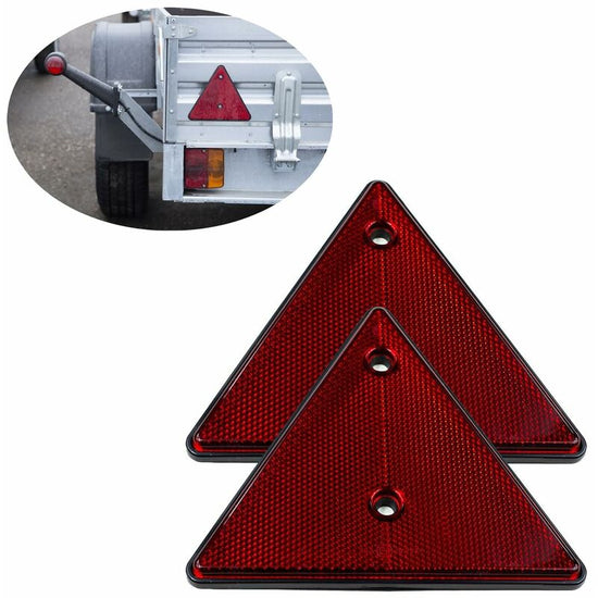 2 pcs Set Screw-On Triangle Trailer Reflectors