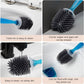 Silicone Toilet Brush With Soap Dispenser, Wall Mounted/Standing No Drilling Cleaning Brush With Holder For Bathroom