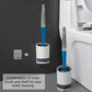 Silicone Toilet Brush With Soap Dispenser, Wall Mounted/Standing No Drilling Cleaning Brush With Holder For Bathroom