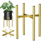 Plant Stand, Simple Style Metal Plant Shelf, Indoor And Outdoor Flower Pot Holder Adjustable Width For 20-30Cm Pots