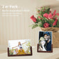 6 Inch Photo Frames 2 pcs Set, Wooden And Acrylic Glass Picture Frame For Tabletop Home Decor