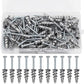 100 pcs Zinc Alloy Expansion Screw Set Combination 50 pcs Screws And 50 pcs Anchors - Metal Self-Drilling - For
