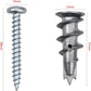 100 pcs Zinc Alloy Expansion Screw Set Combination 50 pcs Screws And 50 pcs Anchors - Metal Self-Drilling - For