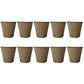 50 Pack ROund Fiber Pot 6X6Cm Seedling Pot Starter Pots Kits Gardening Pot For Seeds Plants