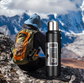 Antibacterial 316 Stainless Steel Vacuum Flask 600ml | Tea Infuser & Insulated Bottle for Hot/Cold Drinks (Black)