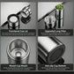 Antibacterial 316 Stainless Steel Vacuum Flask 600ml | Tea Infuser & Insulated Bottle for Hot/Cold Drinks (Black)