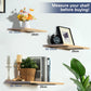2 pieces - Support frame - Wall bracket - Metal shelf brackets - Floating shelf bracket - Stainless steel bracket - Shelf brackets with thick screws - Furniture accessories - Black - 150 mm